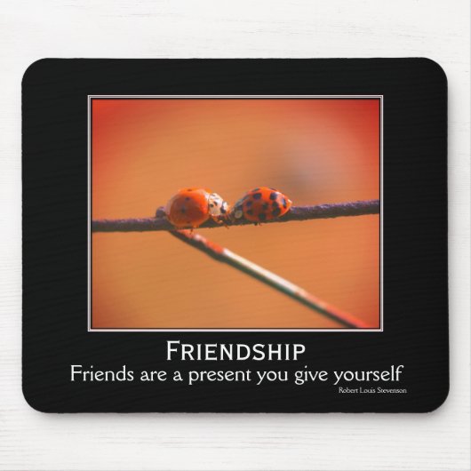 Friendship Quote Ladybugs Inspirerend Muismat (Voorkant)