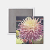 Friendship Quote Pink Dahlia Magneet (Voorkant / Achterkant)