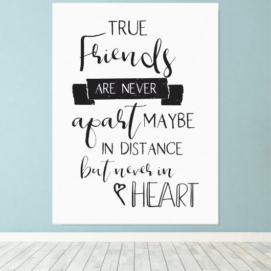 Friendship Quote-typografie Canvas Afdruk (Insitu (Houten vloer))