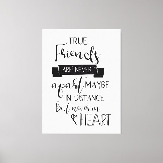 Friendship Quote-typografie Canvas Afdruk (Voorkant)