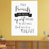 Friendship Quote-typografie Canvas Afdruk (Insitu (Woonkamer))