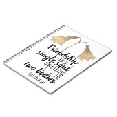 Friendship Quote Waterverf Floral Art Notitieboek (Linkerzijde)