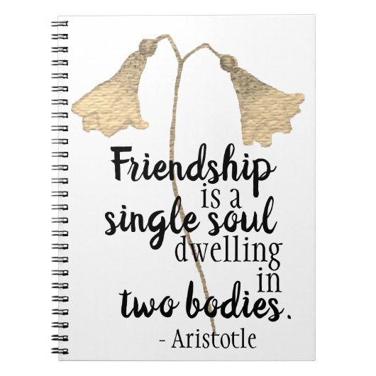 Friendship Quote Waterverf Floral Art Notitieboek (Voorkant)