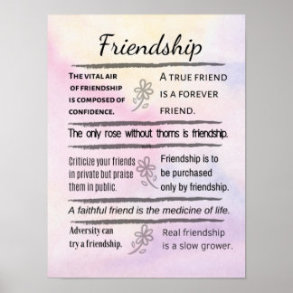 Friendship Quotes Poster