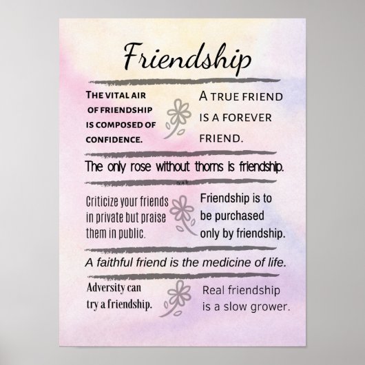 Friendship Quotes Poster (Voorkant)