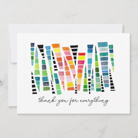 Friendship Rainbow Waterverf Shards Bedankkaart (Voorkant)