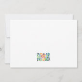 Friendship Rainbow Waterverf Shards Bedankkaart (Achterkant)