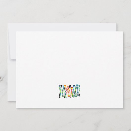 Friendship Rainbow Waterverf Shards Bedankkaart (Achterkant)