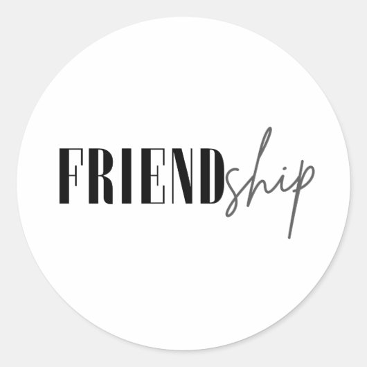 Friendship Ronde Sticker (Voorkant)