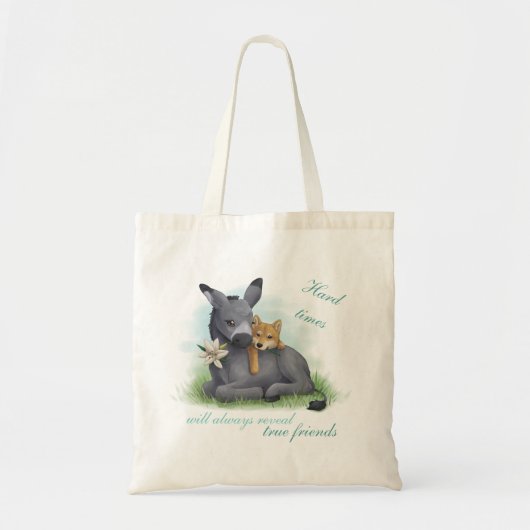 Friendship Shiba Inu & Donkey Tote Bag (Voorkant)