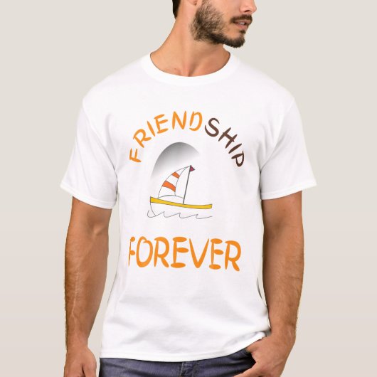 Friendship Ship Friend Forever Vriendin Boyfrien T-shirt (Voorkant)