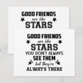 Friendship T-Shirt Quote Good Friend Like Star Feestdagenkaart (Voorkant / Achterkant)