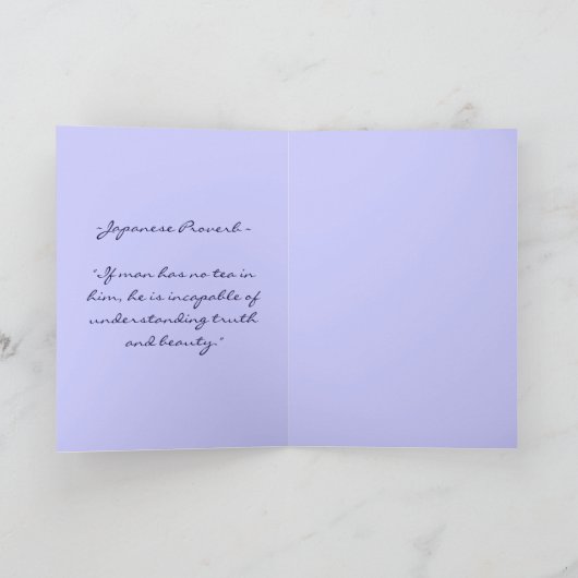 FRIENDSHIP TEA Cross Stitch Style Design Kaart (Binnen)