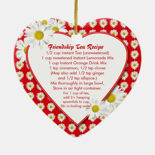 Friendship Tea Recipe Ornament (Achterkant)