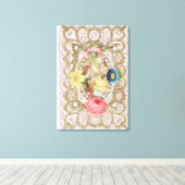 Friendship, Valentijn card, c.1870 (kleurenlitho o Canvas Afdruk (Insitu (Houten vloer))