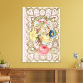 Friendship, Valentijn card, c.1870 (kleurenlitho o Canvas Afdruk (Insitu (Woonkamer))