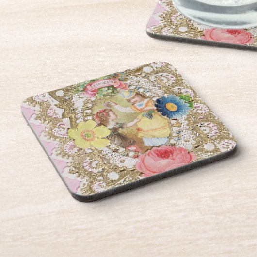 Friendship, Valentijn card, c.1870 (kleurenlitho o Onderzetter (Linkerzijde)