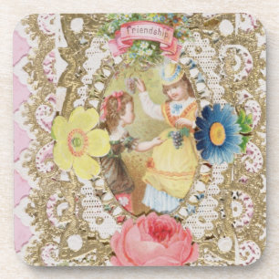Friendship, Valentijn card, c.1870 (kleurenlitho o Onderzetter
