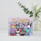 Friendship Warms the Heart Briefkaart (Staand voorkant)