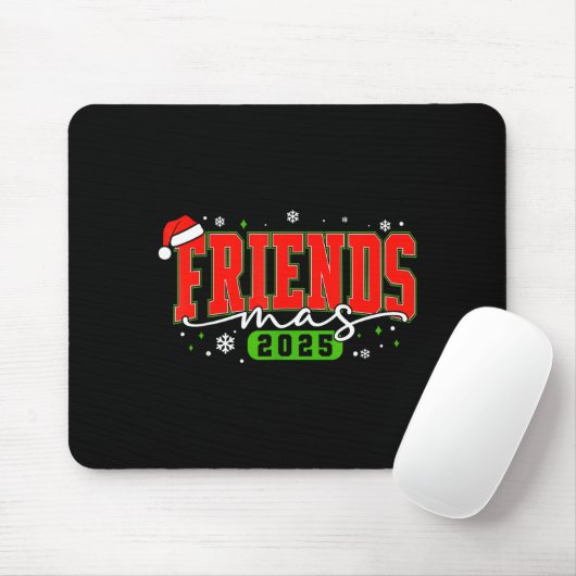 Friendsmas 2025 Friends Santa Hat Merry Christmas  Muismat (Met muis)