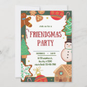 Friendsmas Feest Digitale Uitnodiging, Kerstmis Kaart (Voorkant)
