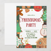 Friendsmas Feest Digitale Uitnodiging, Kerstmis Kaart (Voorkant / Achterkant)