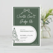 Friendsmas-feestuitnodiging Kerstfeest Uitnodiging (Staand voorkant)