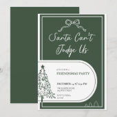 Friendsmas-feestuitnodiging Kerstfeest Uitnodiging (Voorkant / Achterkant)