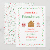 Friendsmas Invitation Kaart (Voorkant / Achterkant)