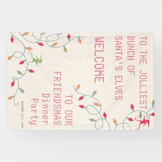 Friendsmas Jolliest Bunch Kerstvakantie feest Spandoek (Horizontaal)