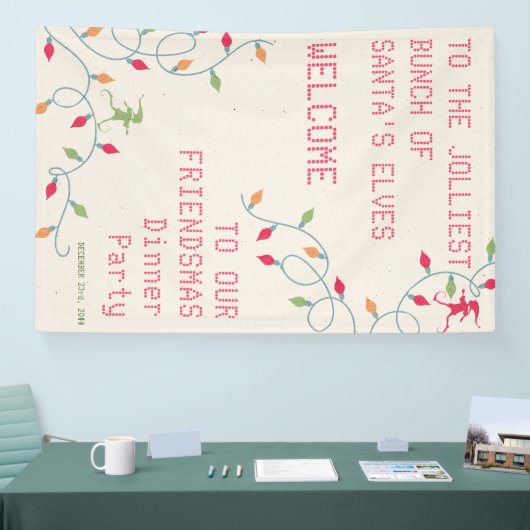 Friendsmas Jolliest Bunch Kerstvakantie feest Spandoek (Beurs)