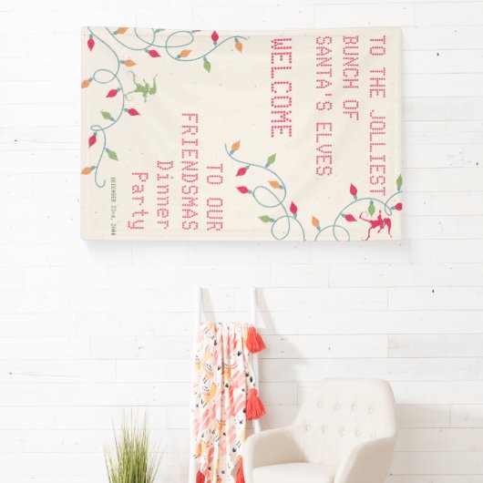 Friendsmas Jolliest Bunch Kerstvakantie feest Spandoek (Insitu)