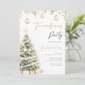 Friendsmas Kerstboom Vakantie Party Kaart (Staand voorkant)