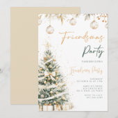 Friendsmas Kerstboom Vakantie Party Kaart (Voorkant / Achterkant)