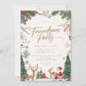 Friendsmas Kerstvakantie Feest Kaart (Voorkant)