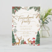 Friendsmas Kerstvakantie Feest Kaart (Staand voorkant)
