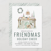 Friendsmas Kerstvakantie Feest Uitnodiging (Voorkant / Achterkant)