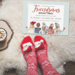 Friendsmas Kerstvakantie Feest Uitnodiging