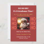 Friendsmas Party Invitation • Retro Christmas Kaart (Voorkant)