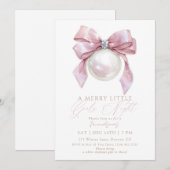 Friendsmas Pink Ornament Girls Night Christmas Kaart (Voorkant / Achterkant)