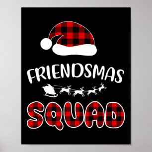 Friendsmas Squad Funny Xmas lichte familie die ove Poster