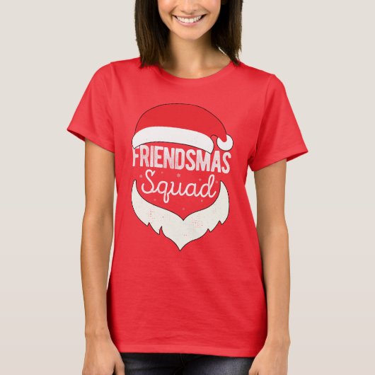 Friendsmas Squad Vrolijk Kerstfeest T-shirt (Voorkant)