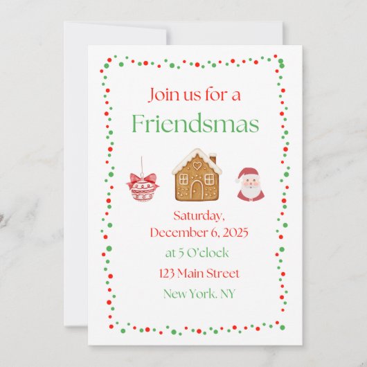 Friendsmas Uitnodiging (Voorkant)
