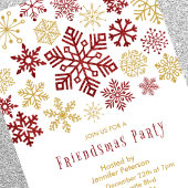 Friendsmas uitnodigingen Kerst Elegant Rood