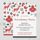 Friendsmas uitnodigingen Kerstmis Nordic  (Voorkant / Achterkant)