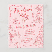 Friendsmas Whimsical Doodle Christmas Party Budget (Voorkant)