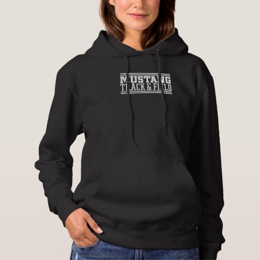 Friendswood Mustangs Track and Field Premium_4 Hoodie (Voorkant)
