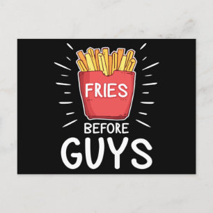 Fries Before Guys Funny Gift Food Lover Valentines Briefkaart