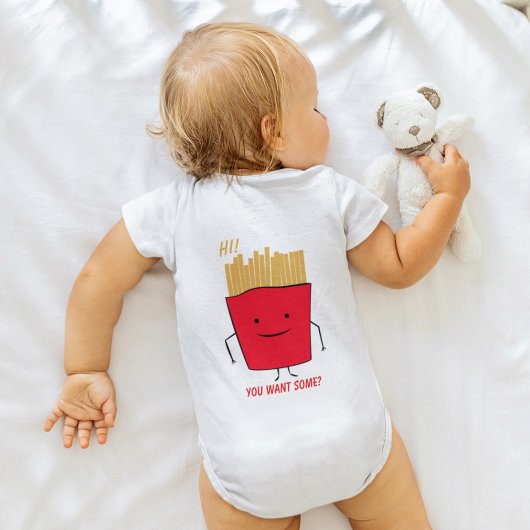 Fries Cartoon Romper