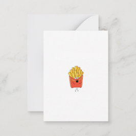 Fries, chips, hot chips thema notitiekaartje